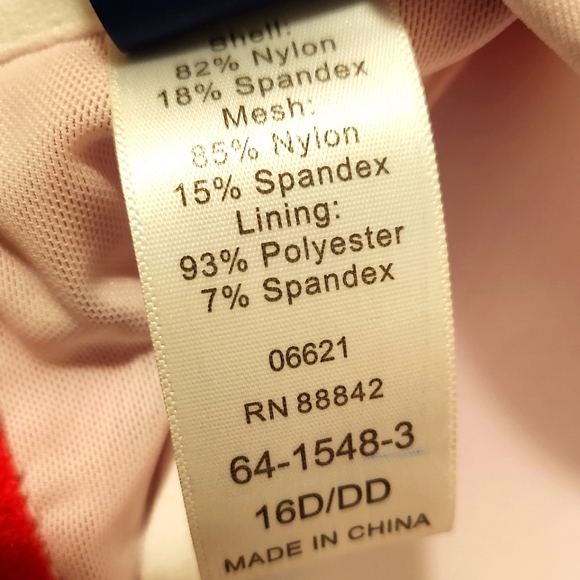 Red Bikini Top w/ Gold/Silver Details - Picture 12 of 13